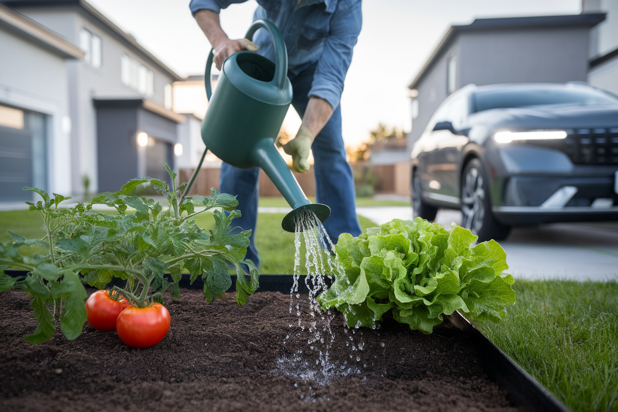 2 gestes, arrosage tôt + paillage 5 cm, potager en canicule, ce moment précis surprend même les jardiniers expérimentés